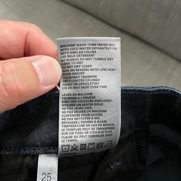 NWOT L'AGENCE Marguerite High Rise Skinny Jeans Women's Size 25 Dark Wash