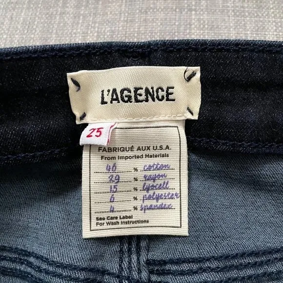 NWOT L'AGENCE Marguerite High Rise Skinny Jeans Women's Size 25 Dark Wash