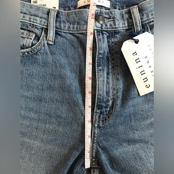 NWT Eunina Tobi Super High Rise Mom Ankle Jeans Starry Night wash  27