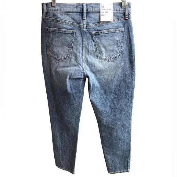 NWT Eunina Tobi Super High Rise Mom Ankle Jeans Starry Night wash  27