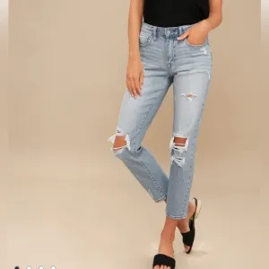 NWT Eunina Tobi Super High Rise Mom Ankle Jeans Starry Night wash  27