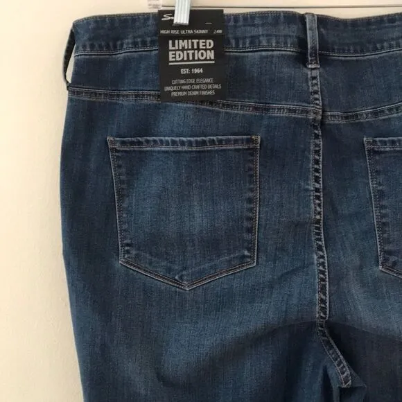 NWT Seven7 High Rise Ultra Skinny Jeans Size 24 W