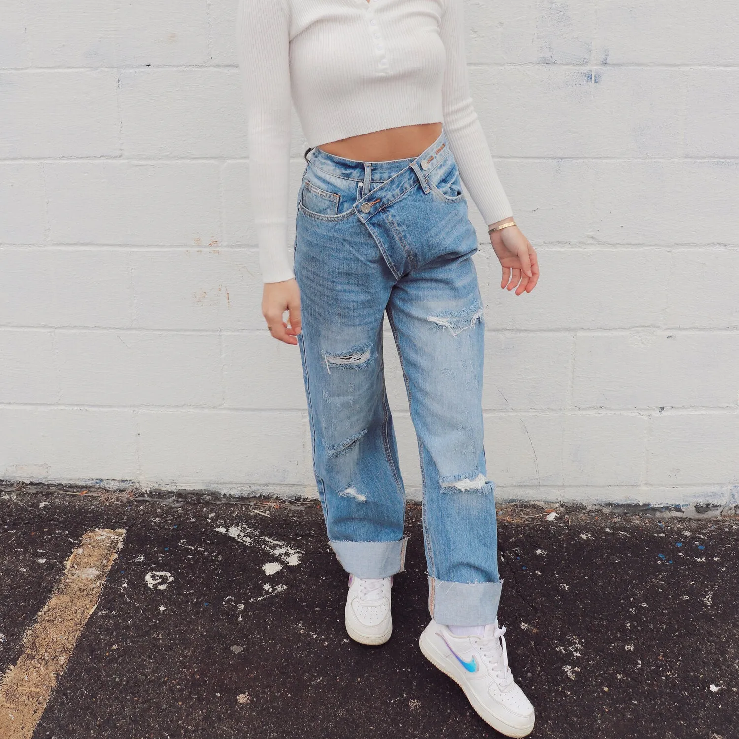 Olivia Asymmetrical Jeans