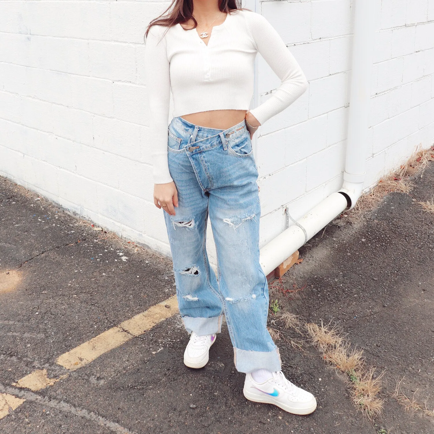 Olivia Asymmetrical Jeans