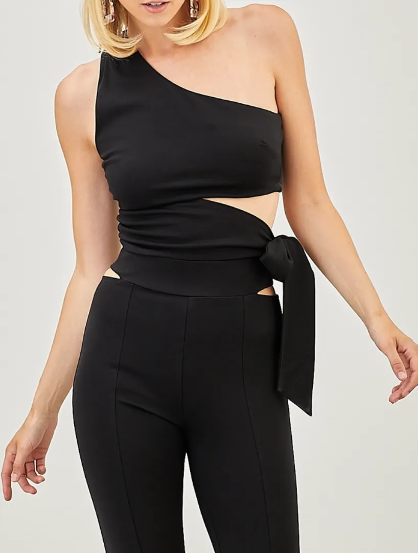 One Shoulder Slit Top
