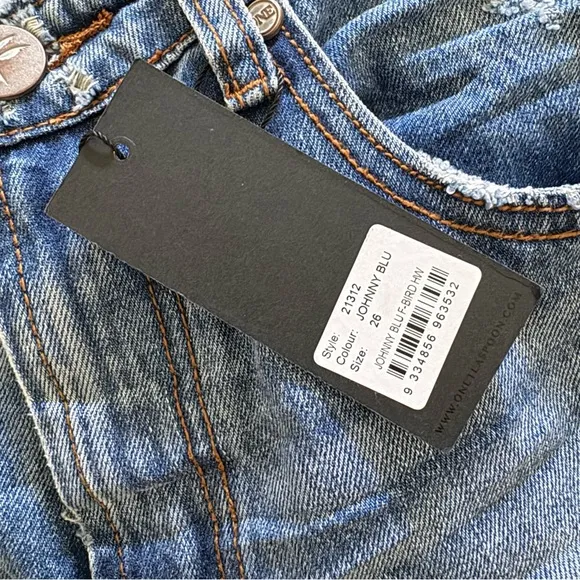 One Teaspoon High Waist Freebird Distressed Skinny  Jeans Johnny Blue Size 26