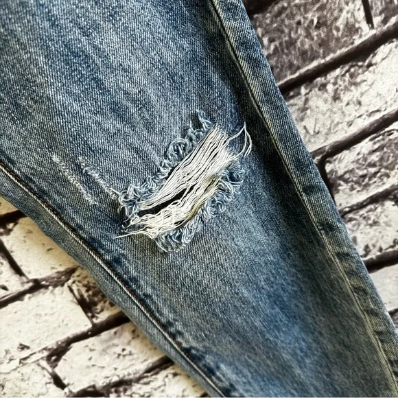 One Teaspoon High Waist Freebird Distressed Skinny  Jeans Johnny Blue Size 26