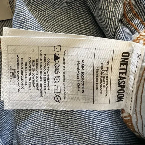 One Teaspoon High Waist Freebird Distressed Skinny  Jeans Johnny Blue Size 26