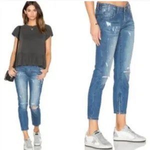 One Teaspoon High Waist Freebird Distressed Skinny  Jeans Johnny Blue Size 26