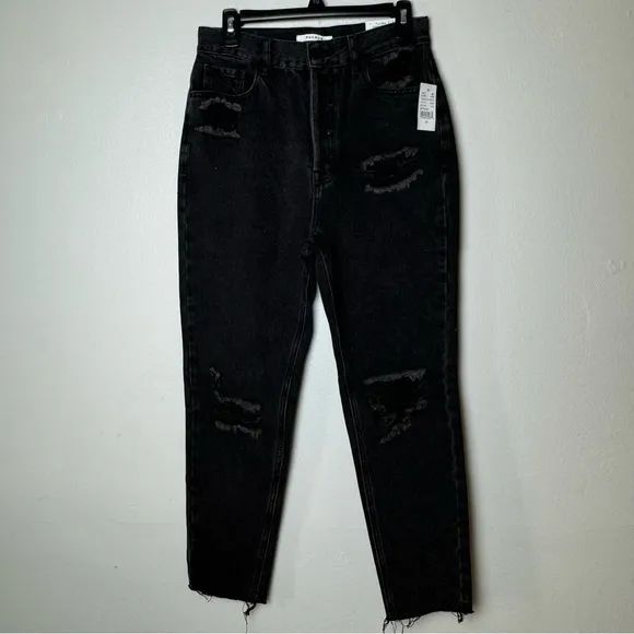 PacSun Eco Black Distressed Ultra High Waisted Slim Fit Jeans
