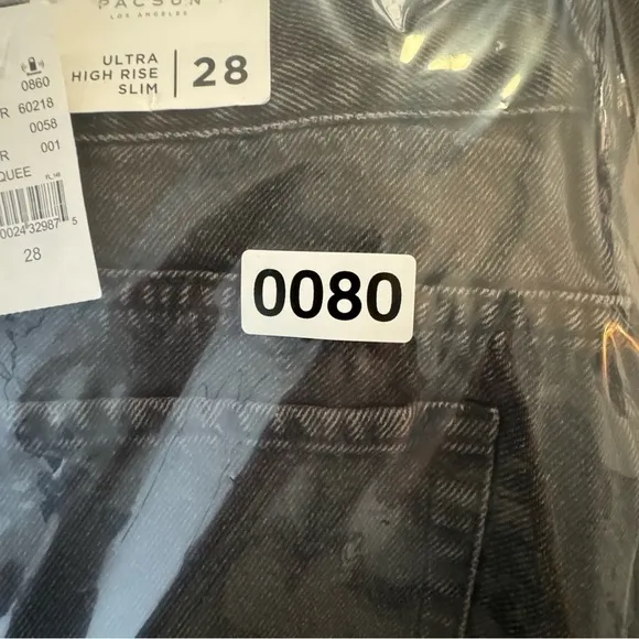 PacSun Eco Black Distressed Ultra High Waisted Slim Fit Jeans