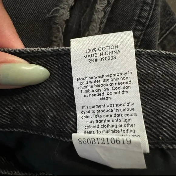 PacSun Eco Black Distressed Ultra High Waisted Slim Fit Jeans