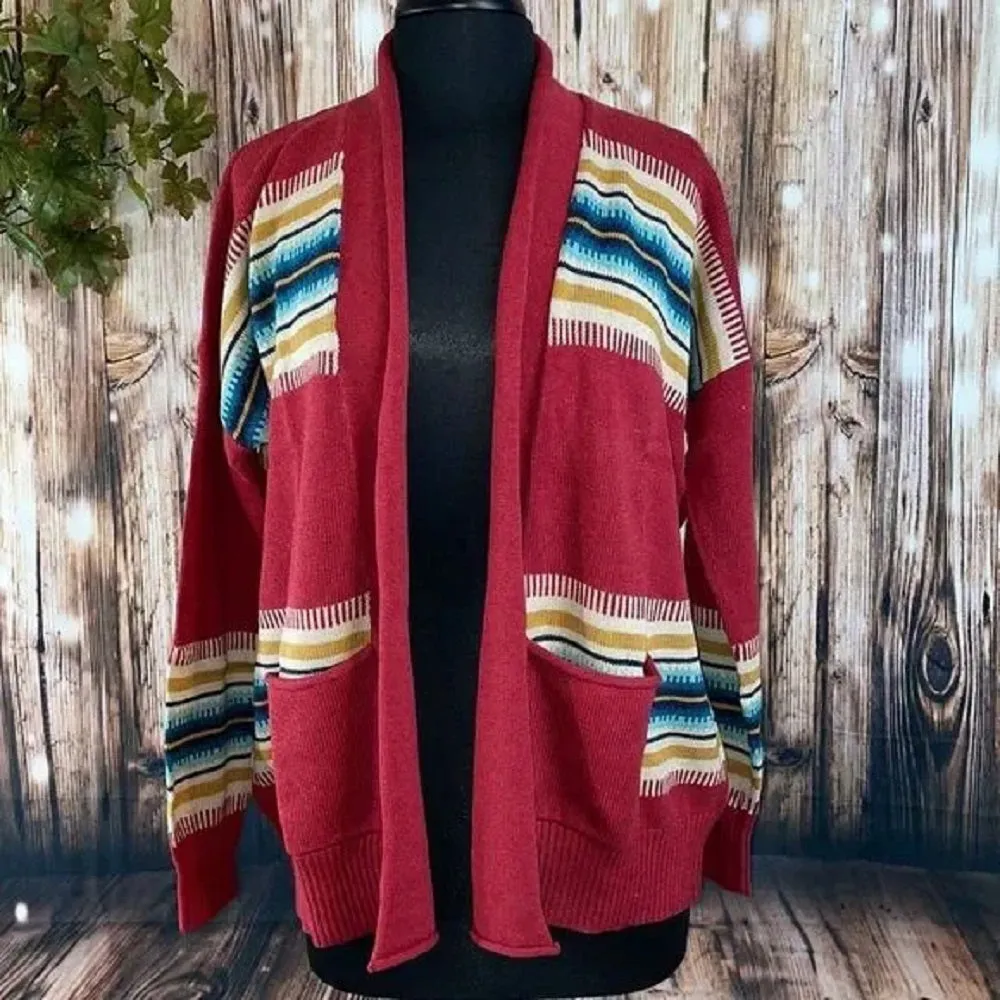 Pendleton Western Horizons Cardigan Red Rock Multi M