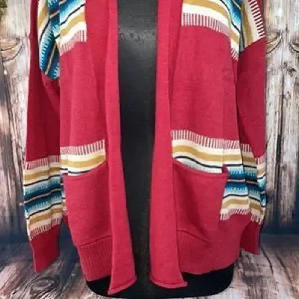 Pendleton Western Horizons Cardigan Red Rock Multi M