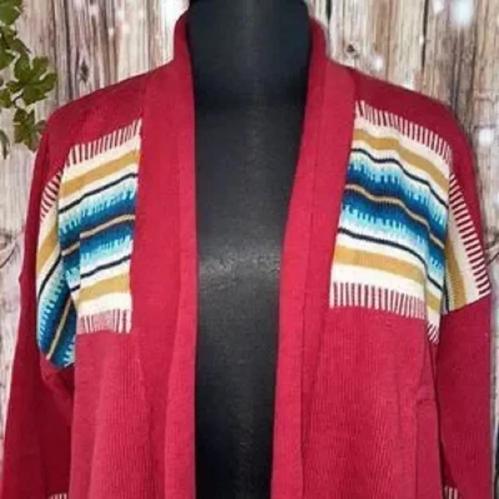Pendleton Western Horizons Cardigan Red Rock Multi M