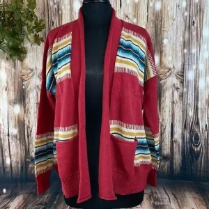 Pendleton Western Horizons Cardigan Red Rock Multi M