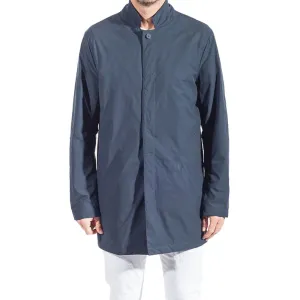 People Of Shibuya Blue Recycled Polyester Men Trench Coat