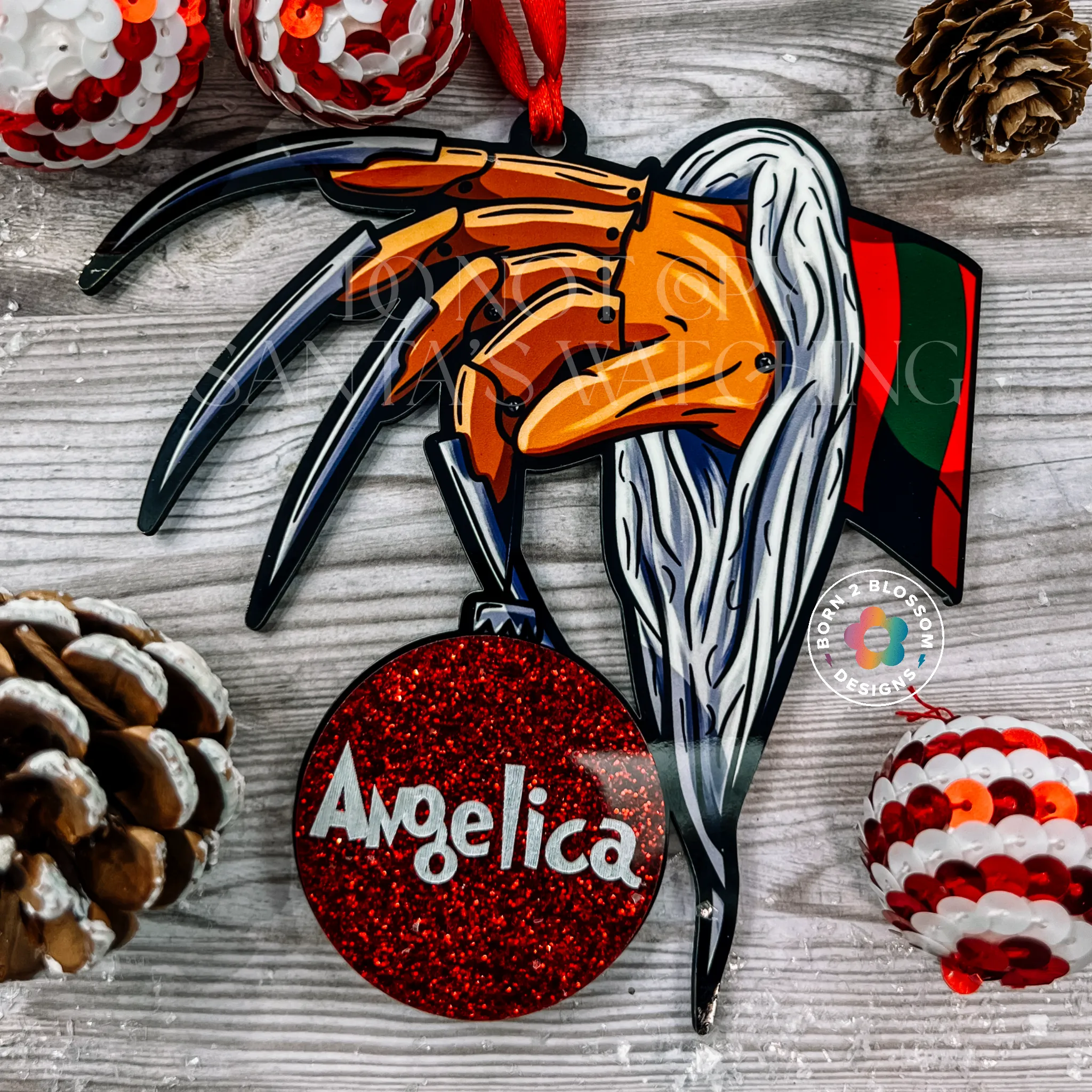 Personalized Freddy/Grinch Ornament