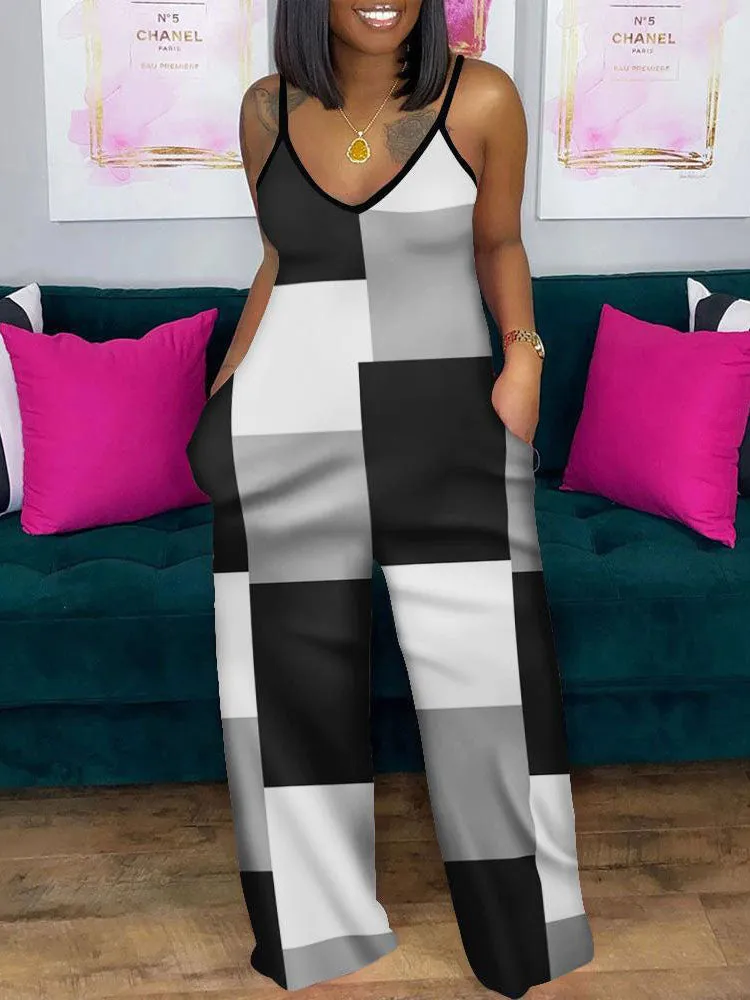 Print Wide Leg Jumpsuit