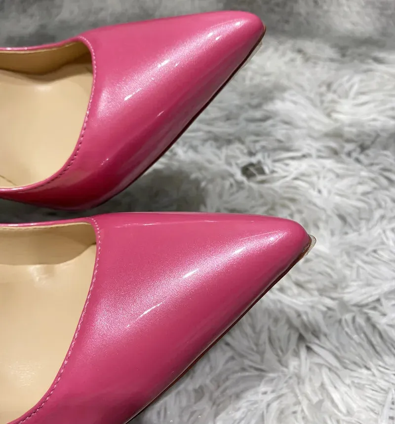 punk pink sexy Italian women's high heels