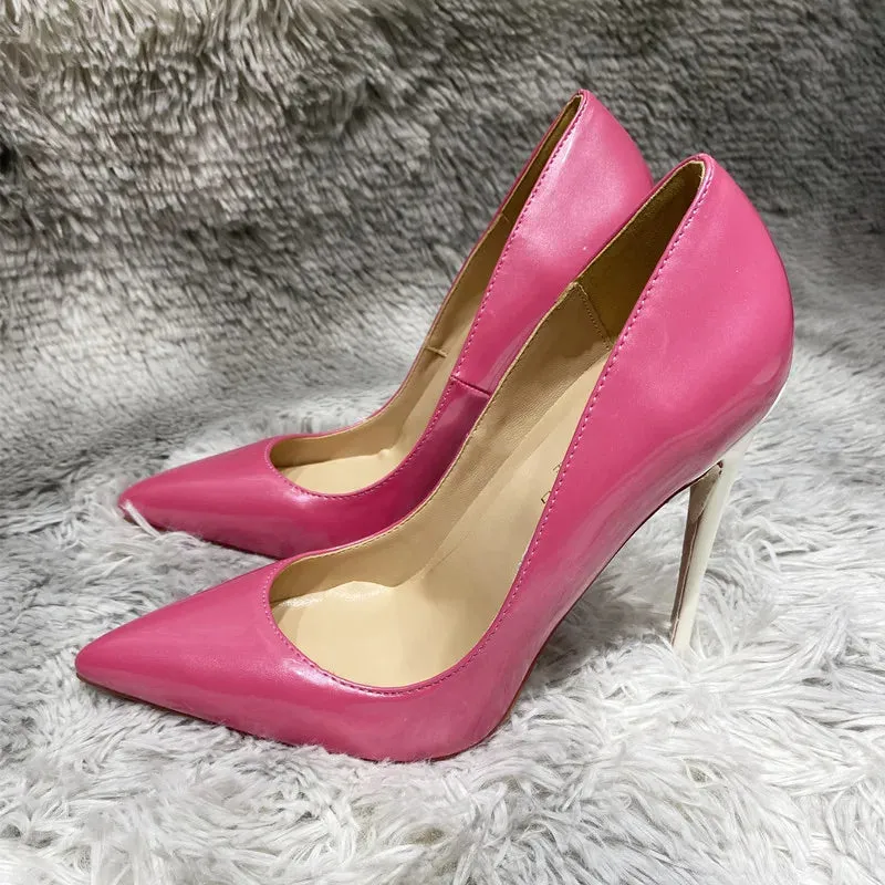 punk pink sexy Italian women's high heels