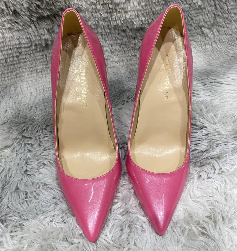 punk pink sexy Italian women's high heels
