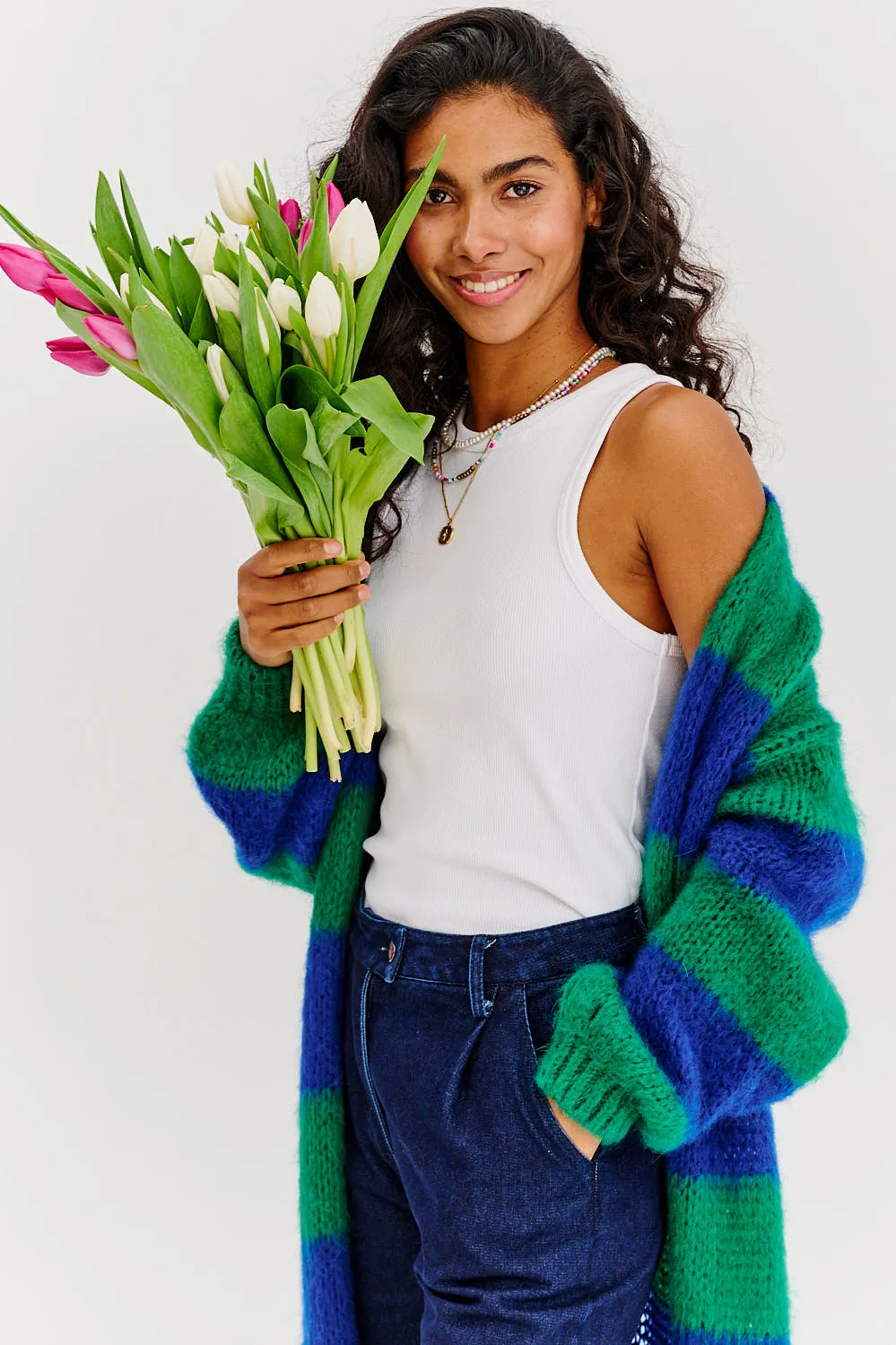 Pure Raindrop long cardigan