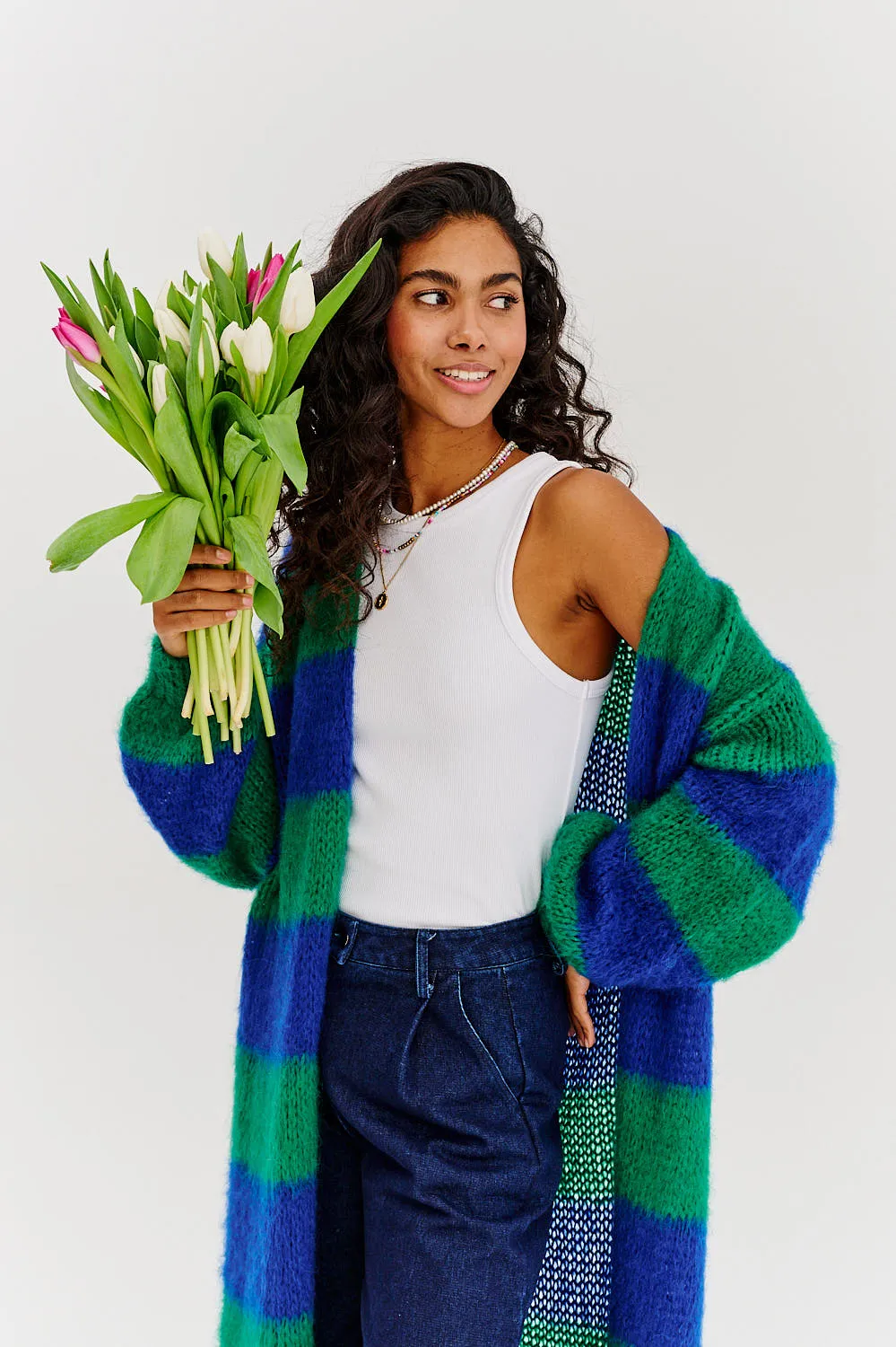 Pure Raindrop long cardigan