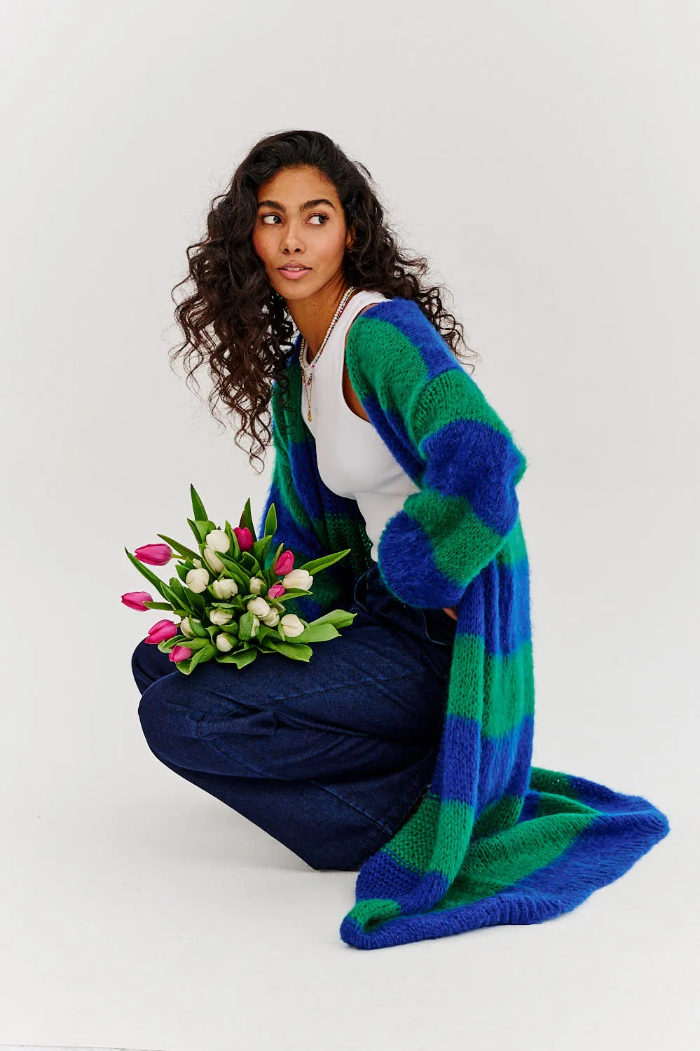 Pure Raindrop long cardigan