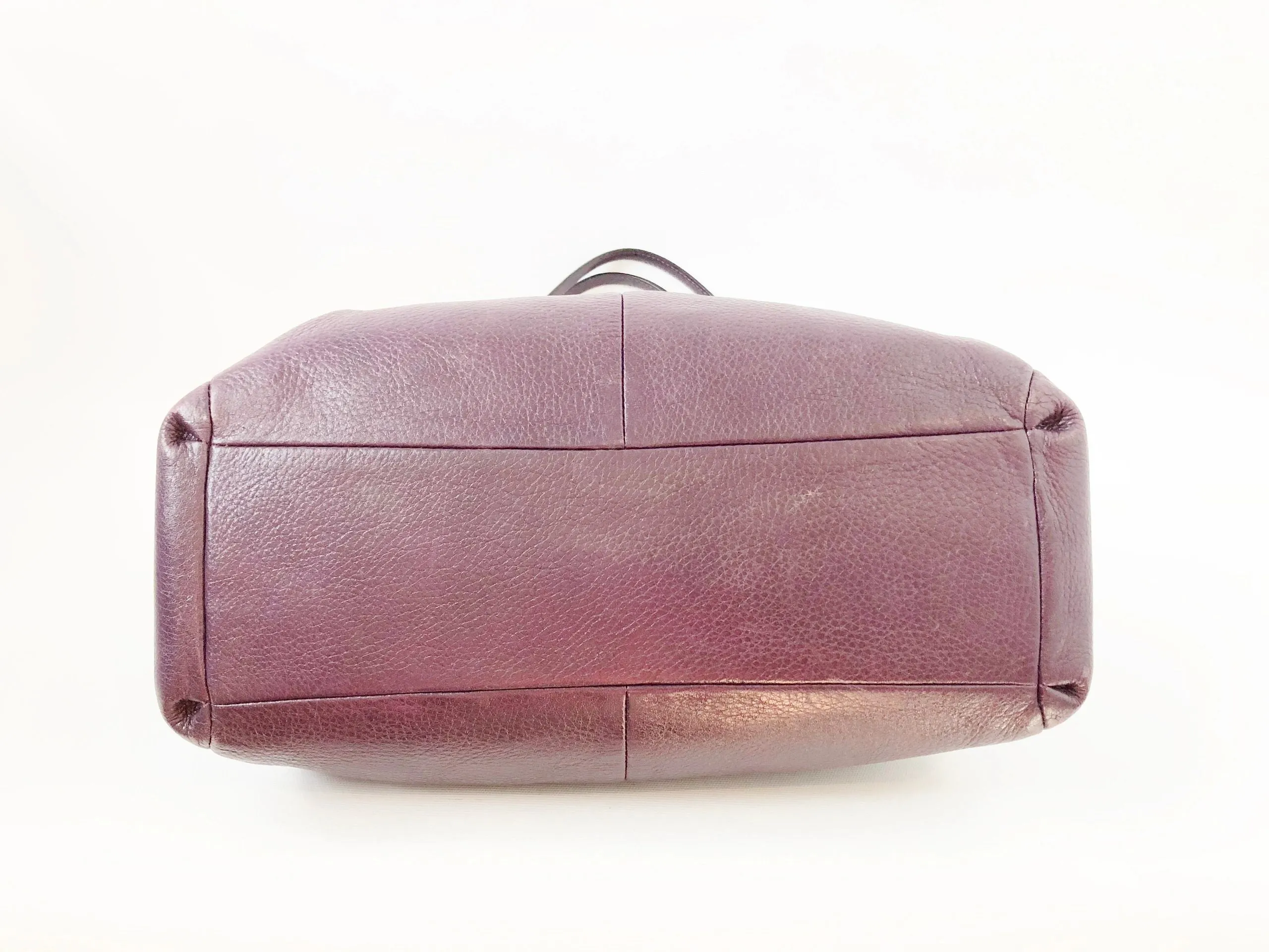 Purple Leather Shoulder Bag