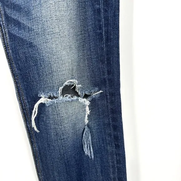 Rag &amp; Bone Dre Low-Rise Slim Boyfriend Jeans Phoenix Distressed Wash Size 25