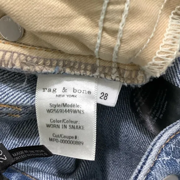 Rag &amp; Bone Nina High Rise Ankle Cigarette Jeans