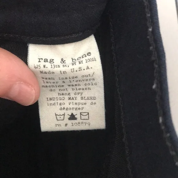 Rag and bone skinny jeans 25 dark MINT