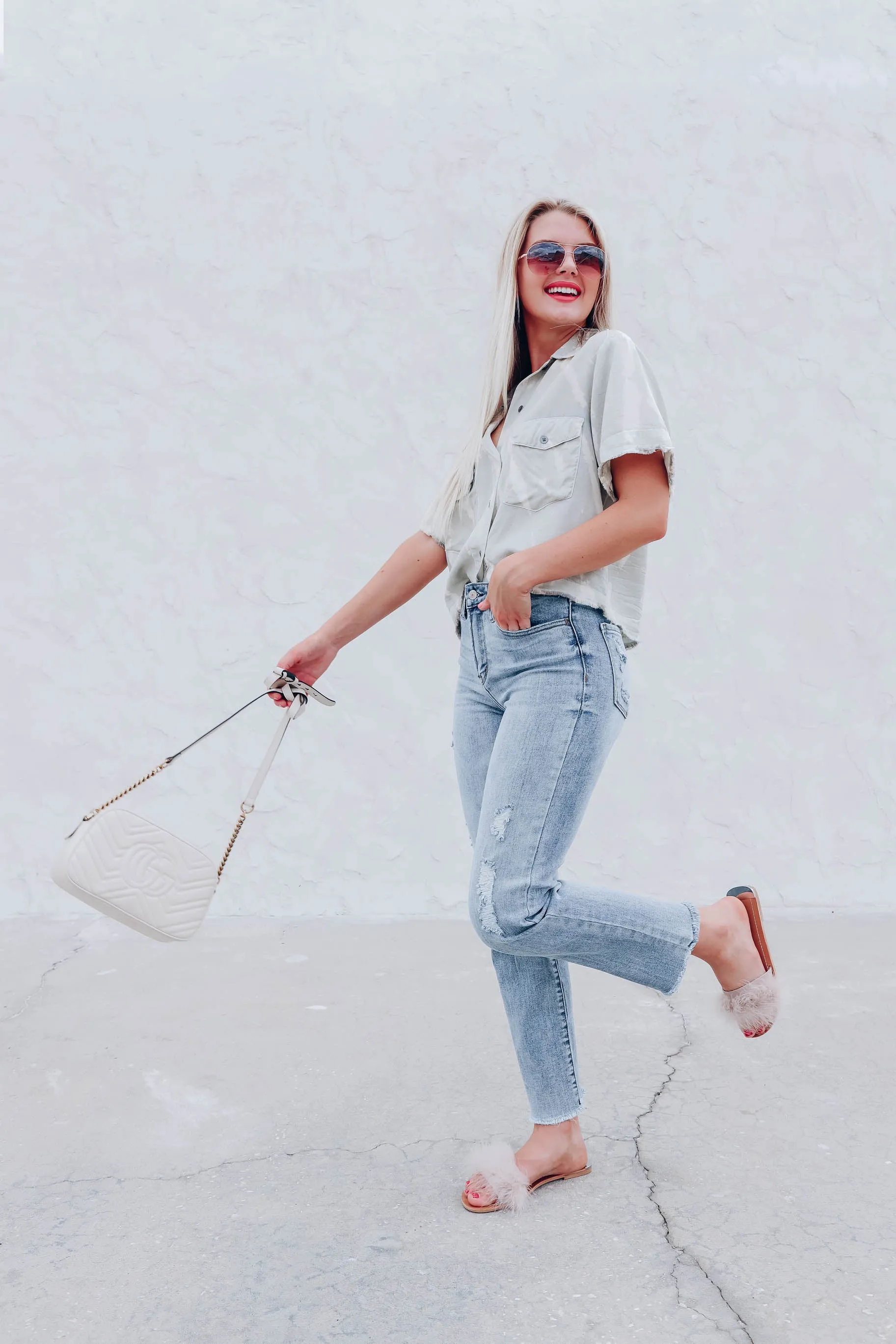 Ramona Raw Hem Ankle Jeans