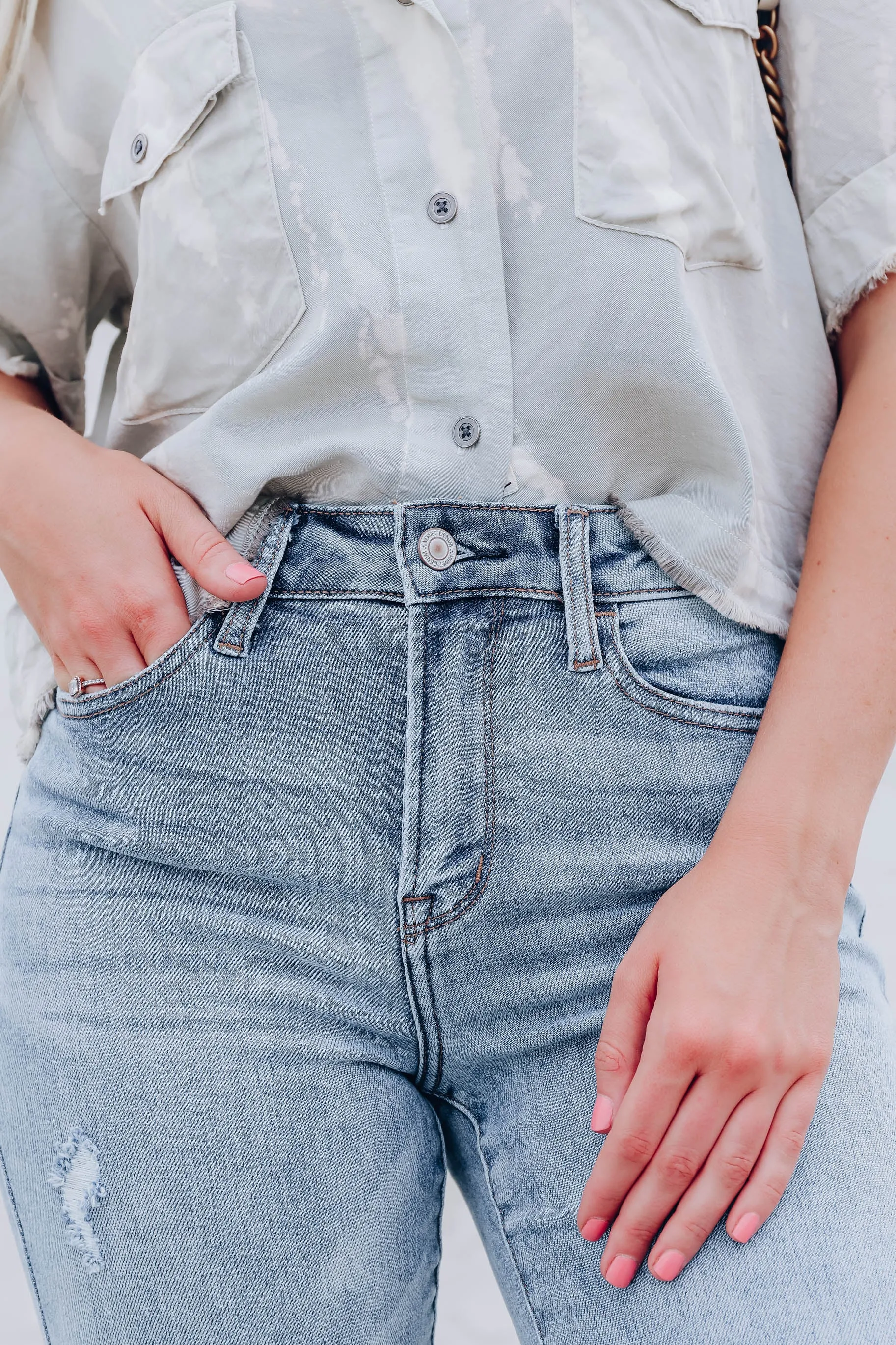 Ramona Raw Hem Ankle Jeans