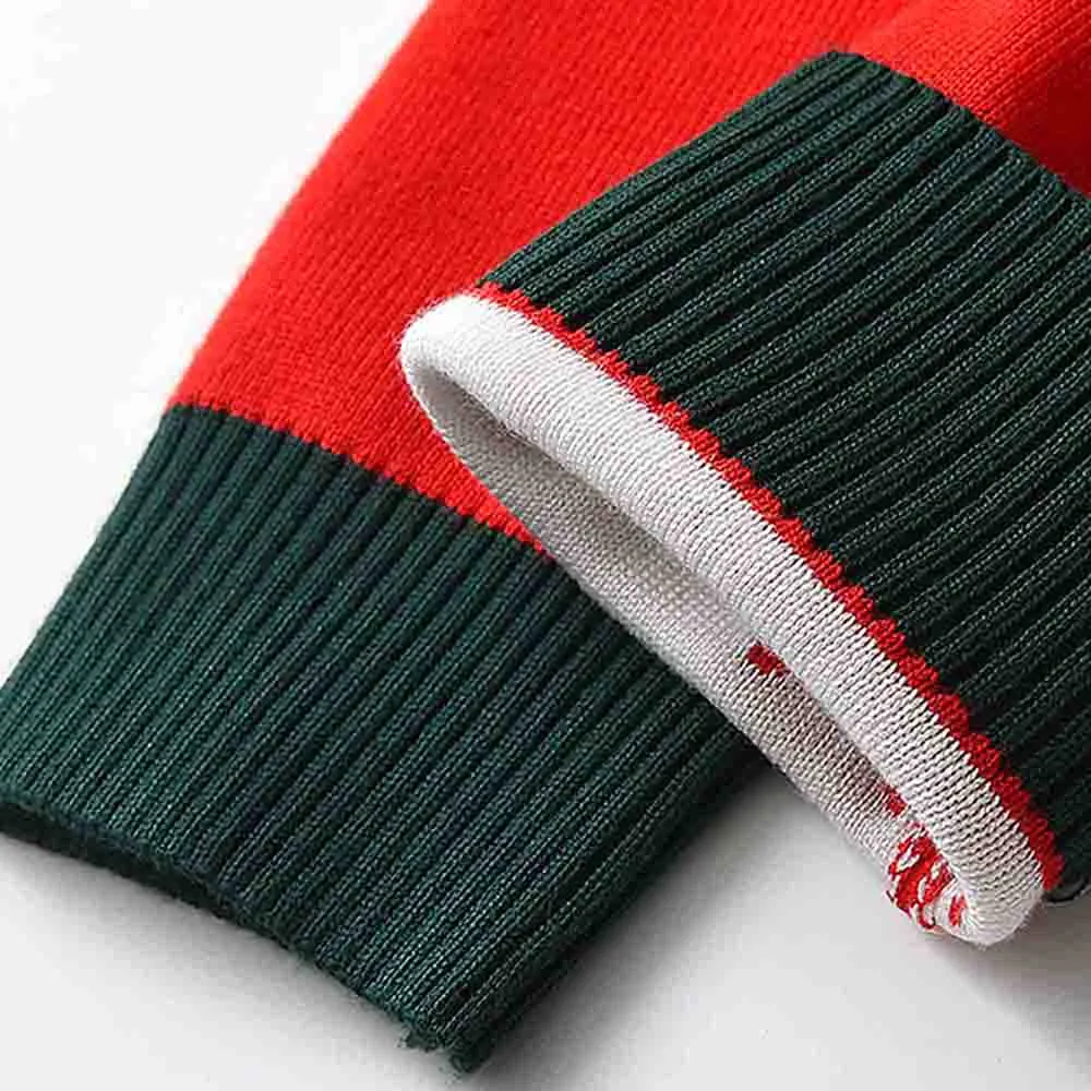 Red Round neck Snow deer Knitted warmer, cardigan Christmas Sweater for Kids