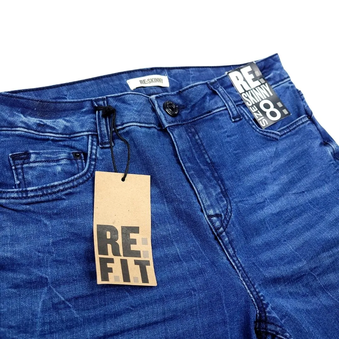 RE:FIT METAL DECORATIVE RINGS  WOMEN'S SKINNY JEANS
