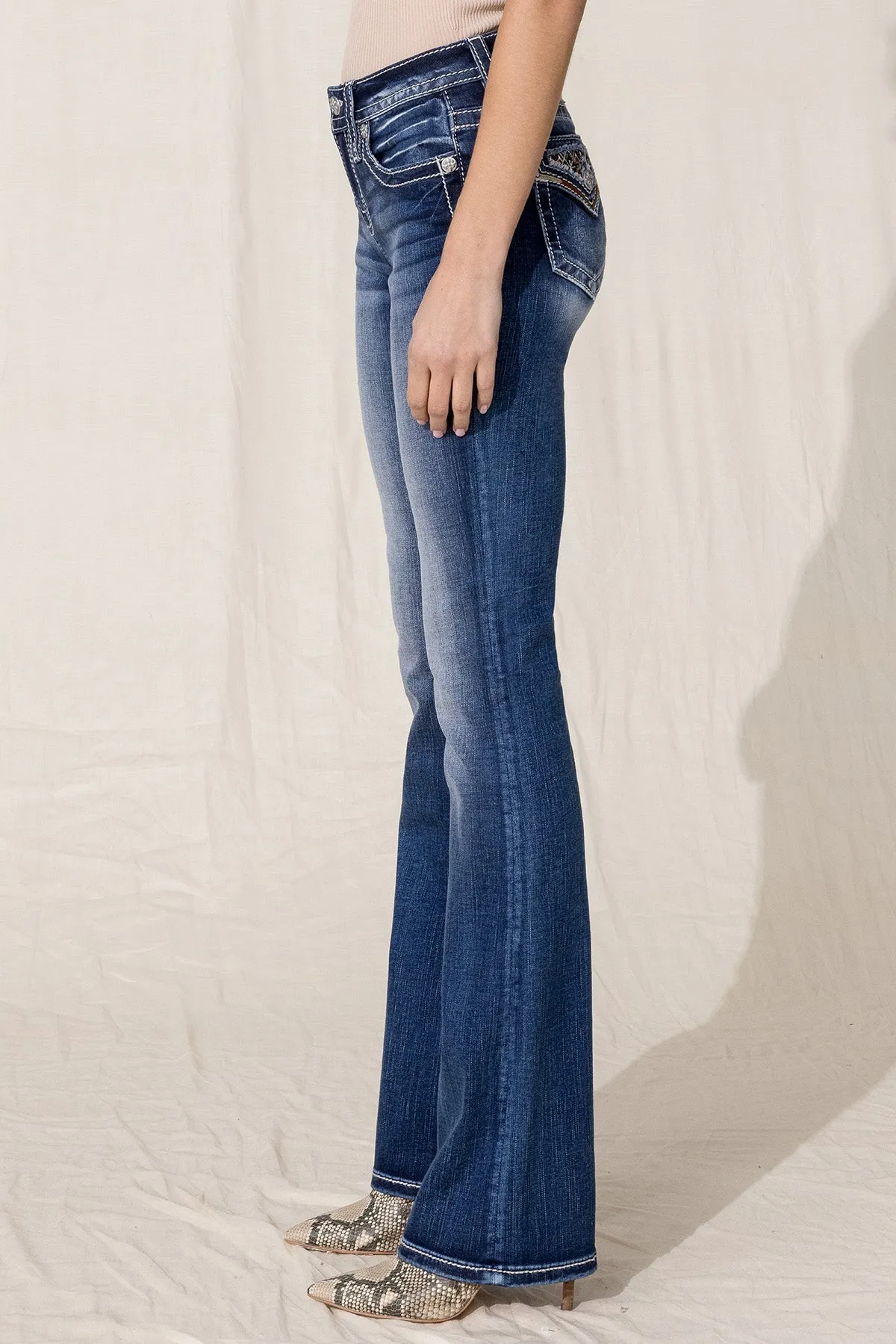 Retro Insert Bootcut Jeans