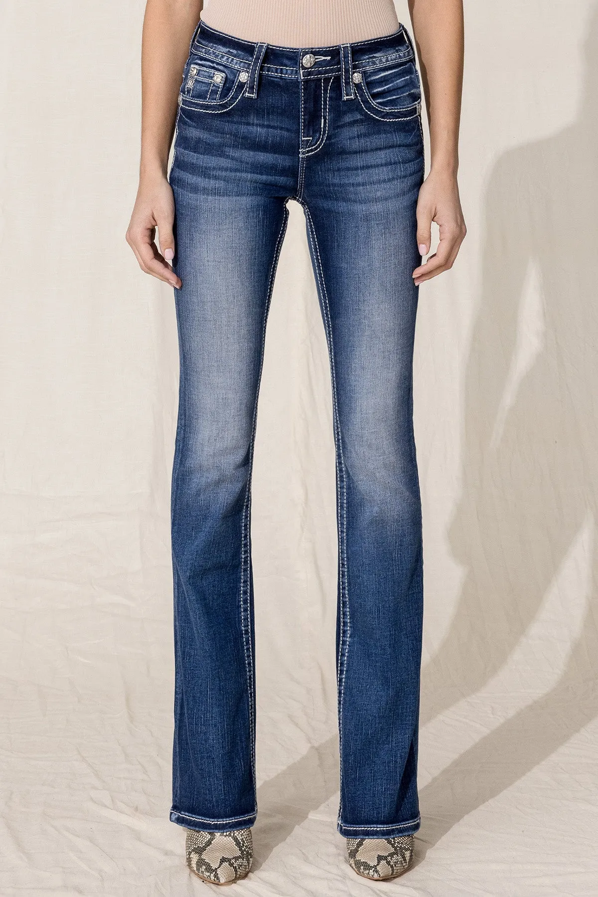 Retro Insert Bootcut Jeans