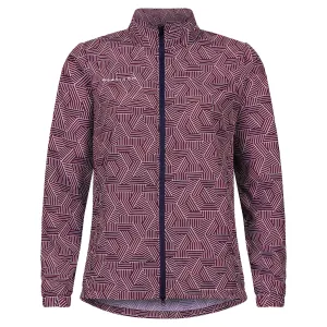 Rohnisch Ladies Packable Wind Golf Jacket Hexagon Red