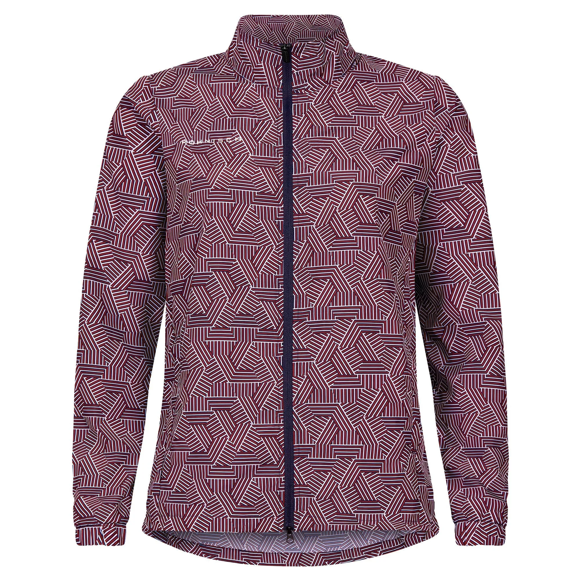 Rohnisch Ladies Packable Wind Golf Jacket Hexagon Red