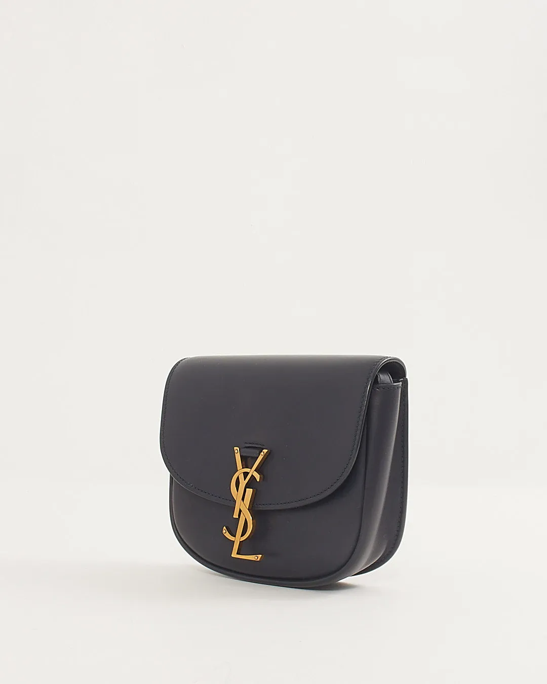 Saint Laurent Navy Leather Small Kaia Crossbody Bag