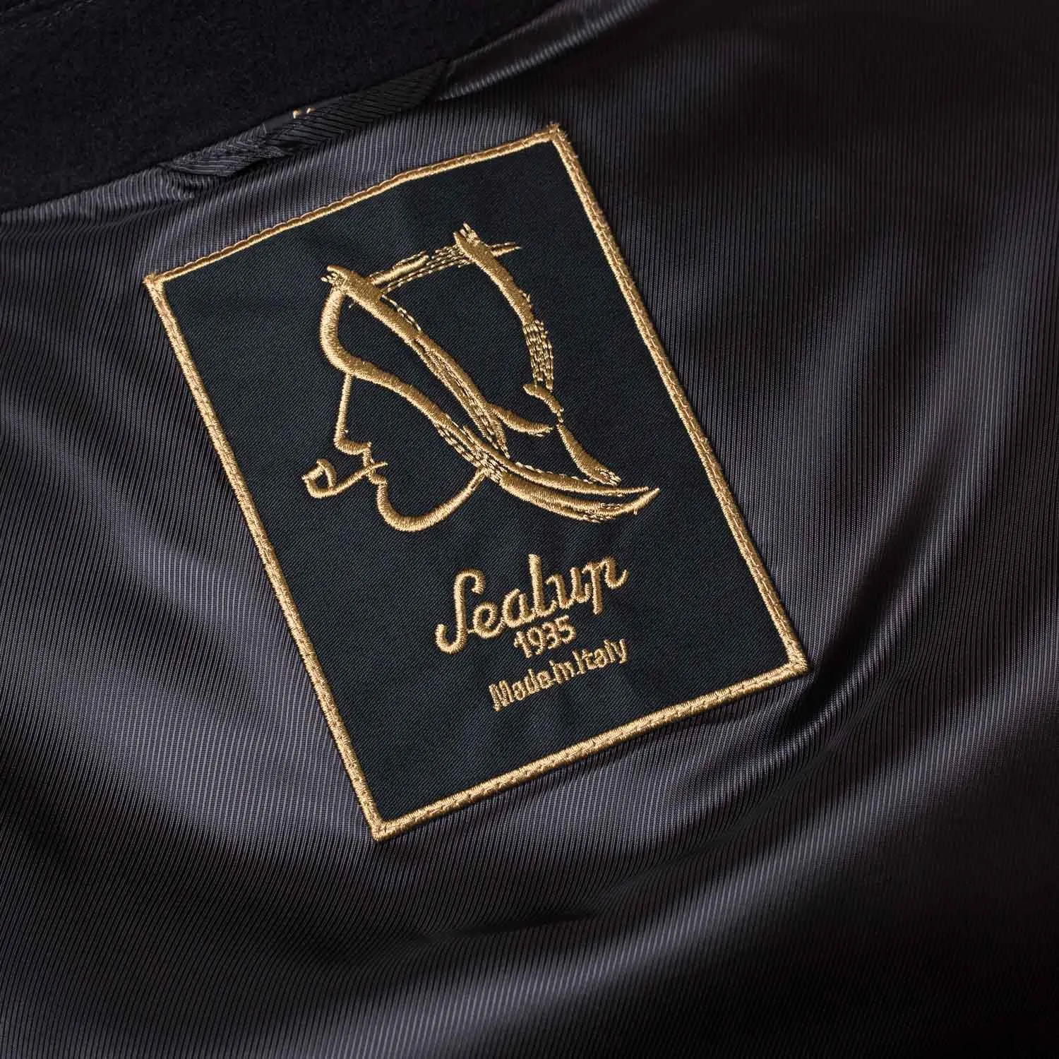 Sealup x MJ: Dunkelblaue Cabanjacke "Amalfi" aus reiner Wolle - Iconic Sealup