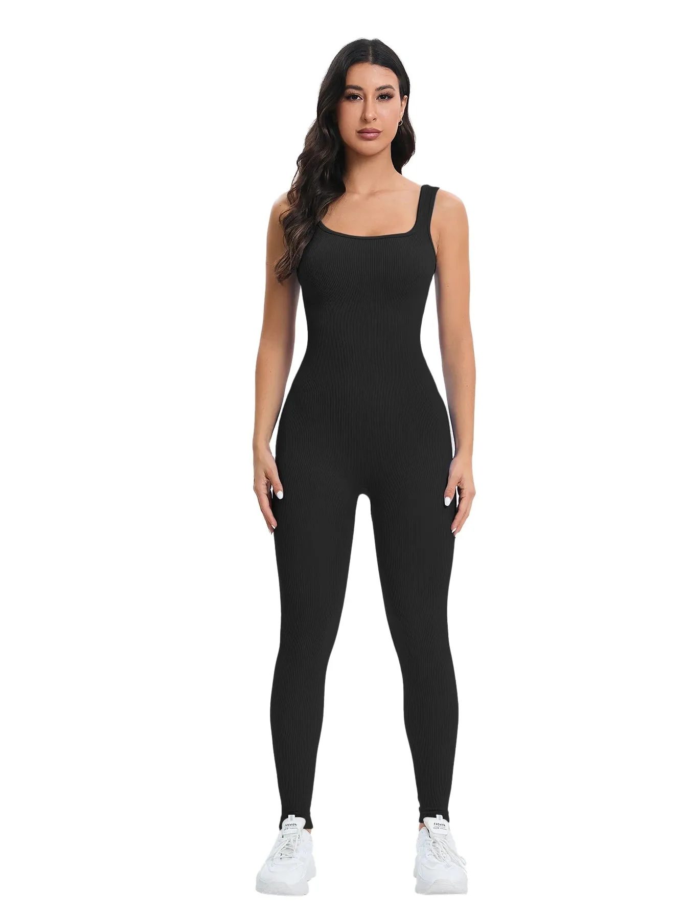 Shapewear Jumpsuits  Square Neck Sleeveless