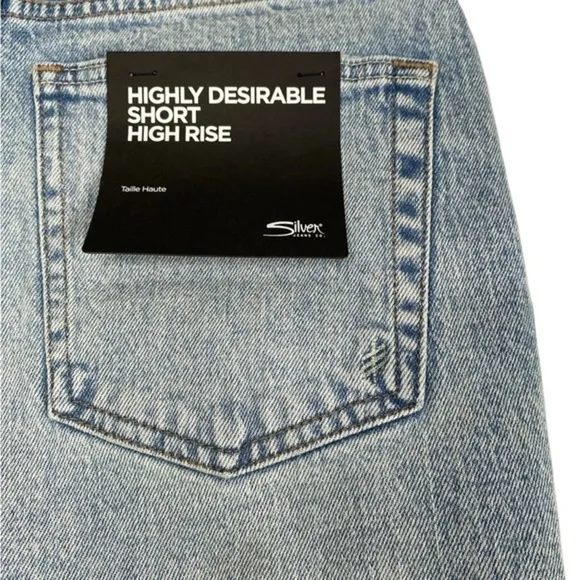 Silver Jeans Co. Highly Desirable High Rise Denim Shorts Blue W26 L3
