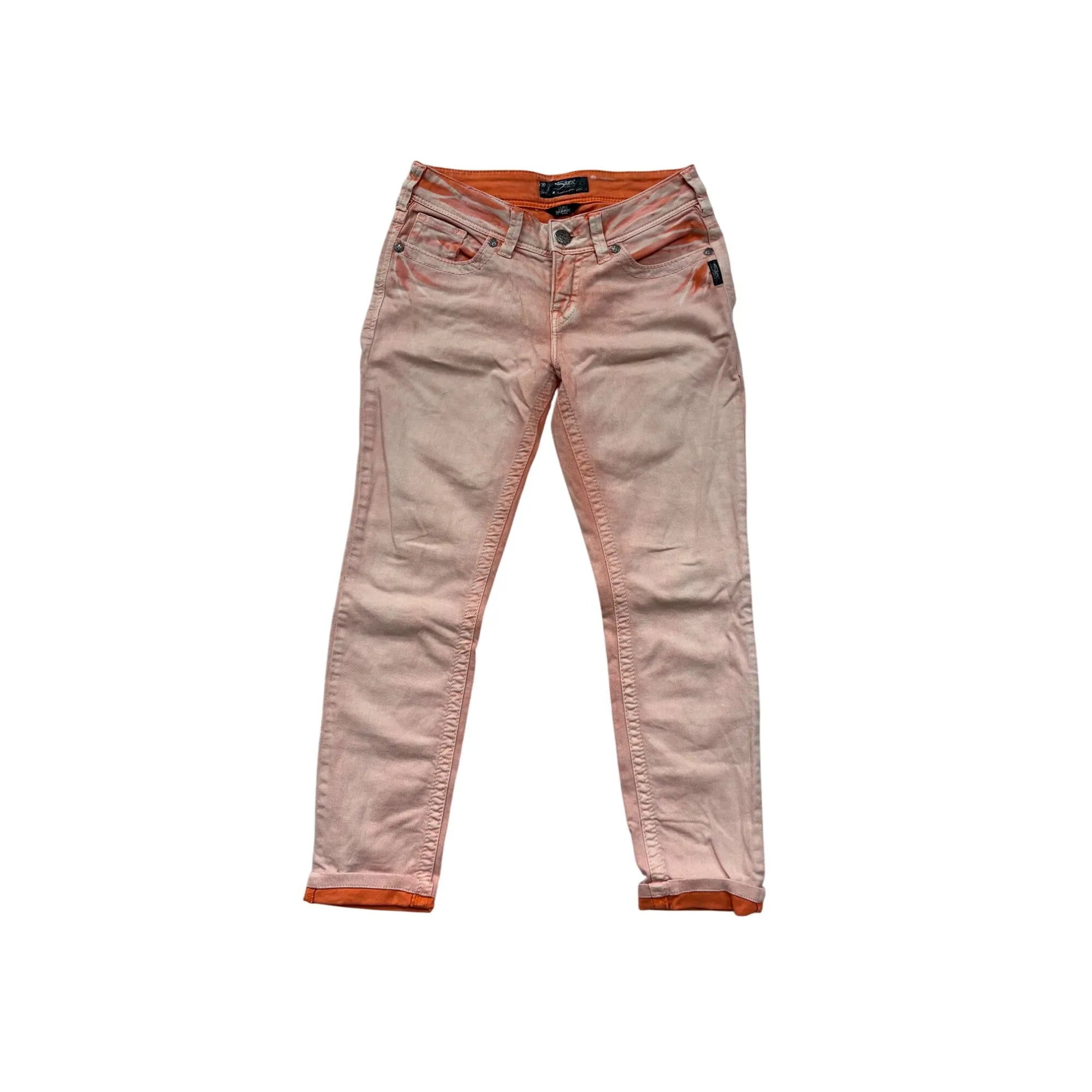 Silver Jeans Co. Suki Skinny Womens 27/31 (Us 4) Light Pink Orange Jeans