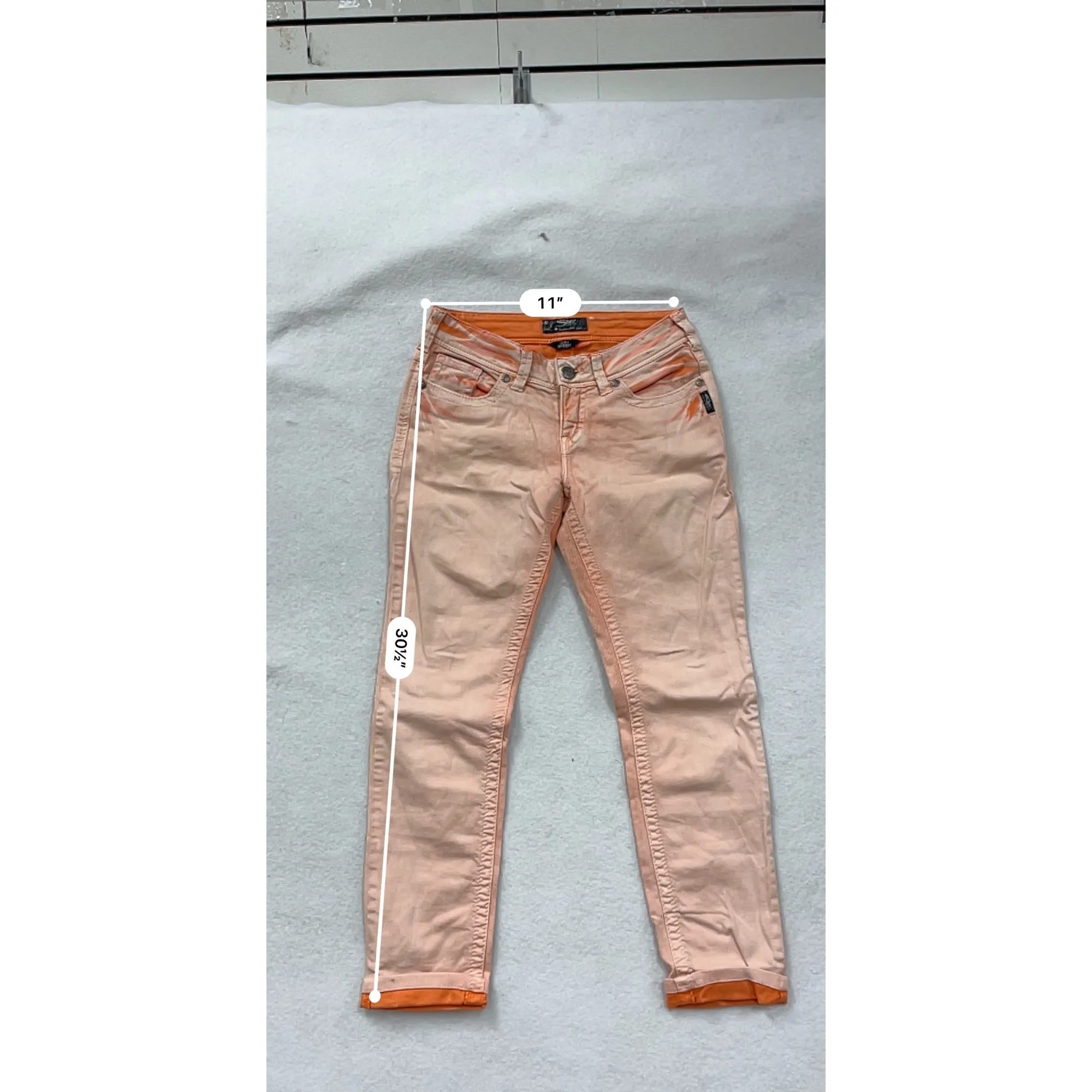Silver Jeans Co. Suki Skinny Womens 27/31 (Us 4) Light Pink Orange Jeans