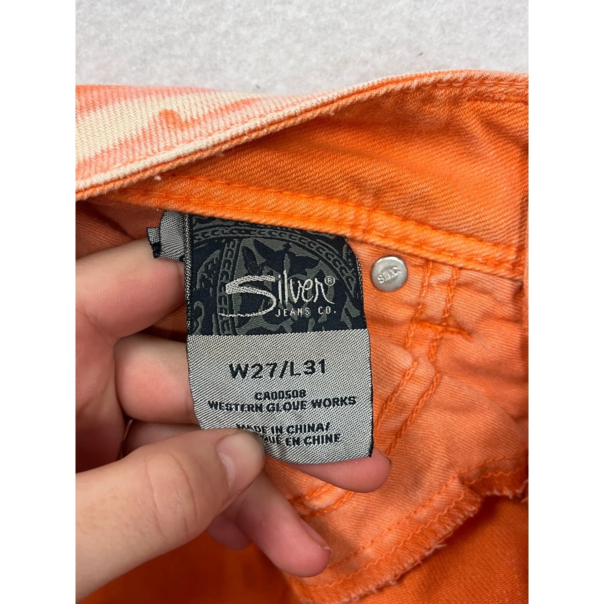 Silver Jeans Co. Suki Skinny Womens 27/31 (Us 4) Light Pink Orange Jeans