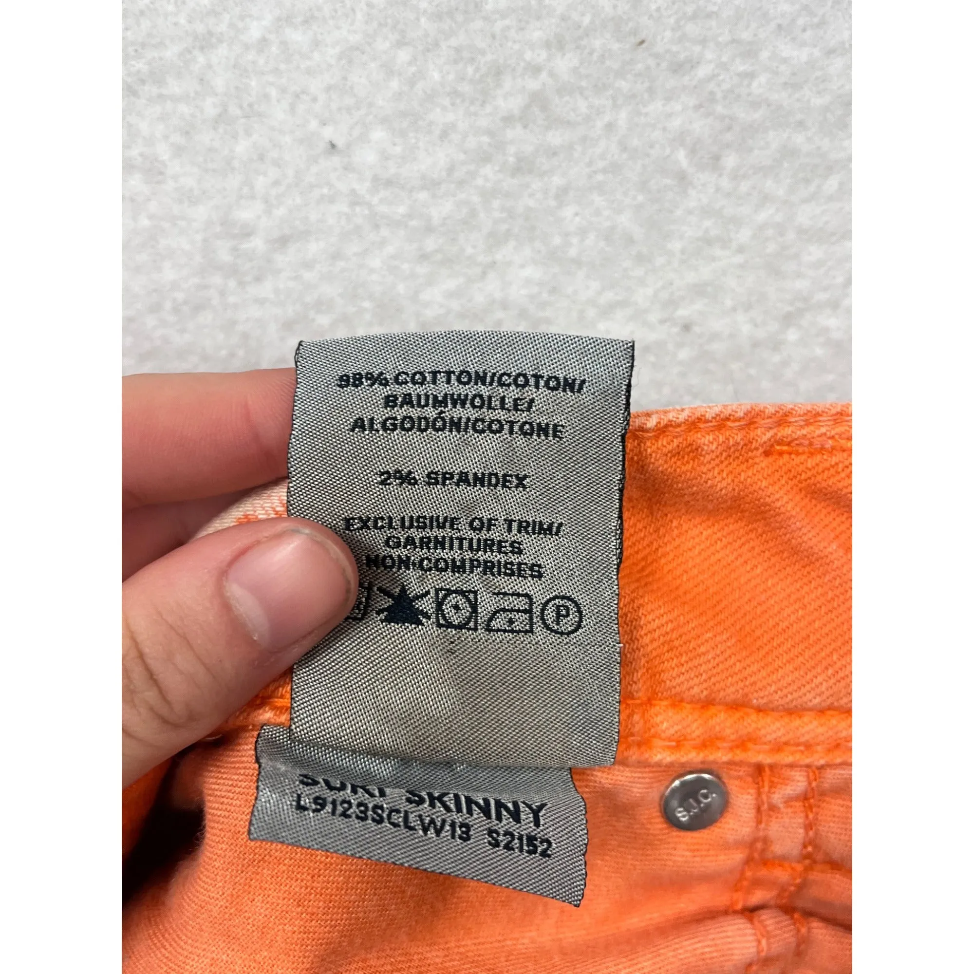 Silver Jeans Co. Suki Skinny Womens 27/31 (Us 4) Light Pink Orange Jeans