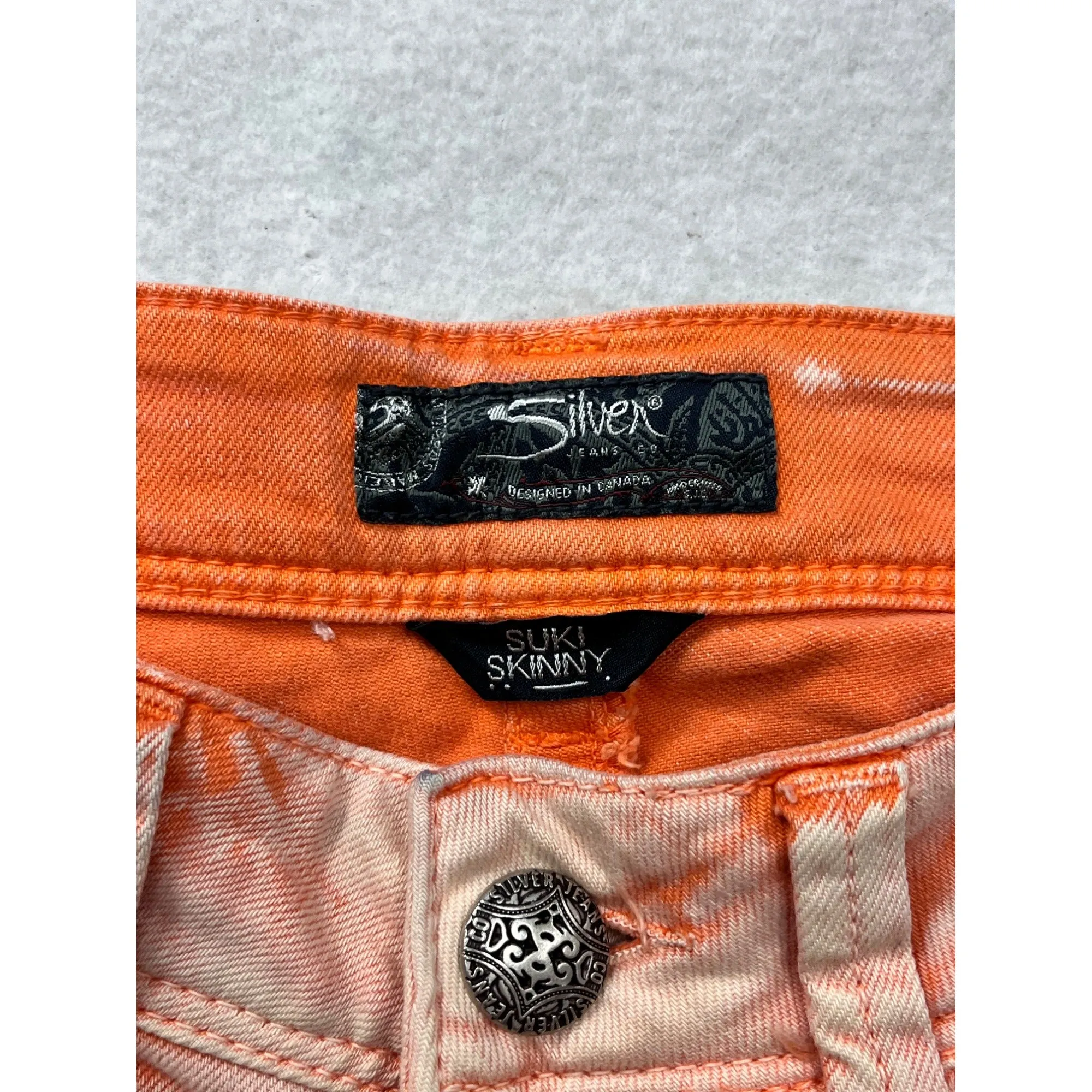Silver Jeans Co. Suki Skinny Womens 27/31 (Us 4) Light Pink Orange Jeans
